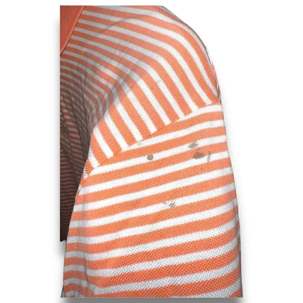 Orange & White Polo Ralph Lauren Golf 100% Pima Cotton Polo Size L